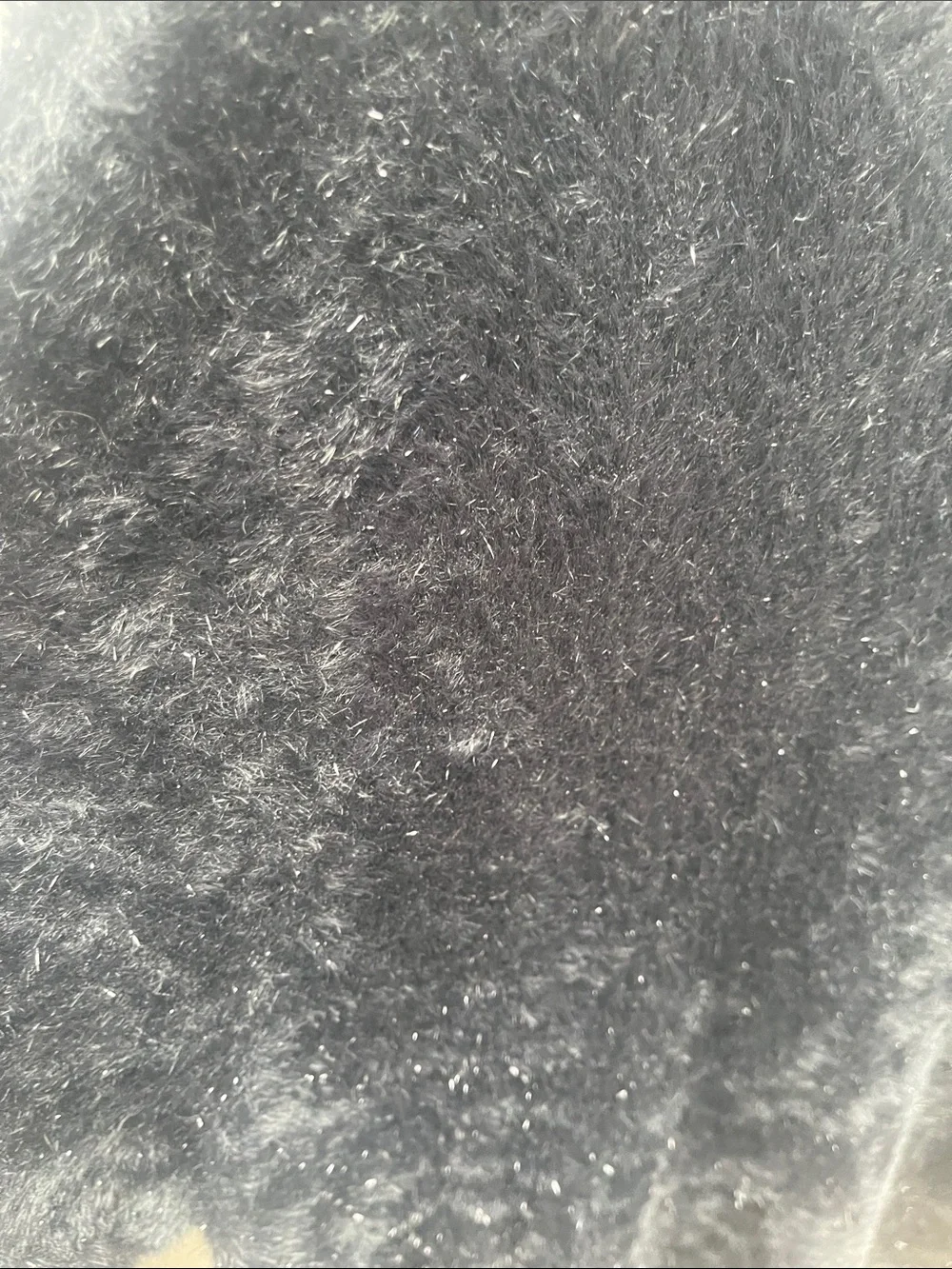 J. Crew Black Fuzzy Crewneck Sweater